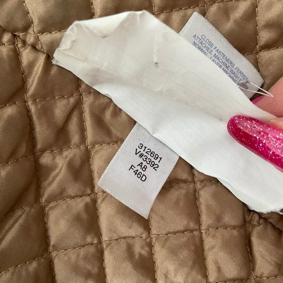 Land's End 3/4 Length Waxed Nylon Shell, Quilten Inner. Size XL EUC - Picture 10 of 16